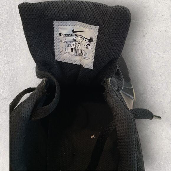 Nike Air Max Men's Black Cushioned Running Shoes Size 9.5 Used - Picture 5 of 6